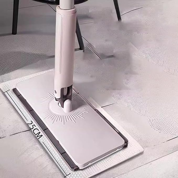Flat MopRotating Head Long Handle with Cloths - Flat Mop with Washable Pads | for Home Kitchen Bathroom Bedroom Living Room Hardwood Laminate Tile Glass Window