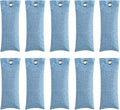 10PCS Activated Bamboo Charcoal Air Purifying Bag Air Freshener Bag Moisture Absorber for Refrigerator Home Car Blue