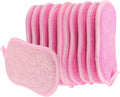uxcell 10 Pcs Non Scratch Microfiber Kitchen Dish Sponge Scrubbers Pink 16 x 9 cm / 6.3 x 3.5 inch(L x W)