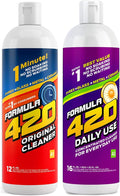 Formula 420 Variety Pack : 1 Bottle Glass Metal Ceramic Pipe Original Cleaner 12 Oz. &amp 1 Bottle Formula 420 Daily Use Cleaner 16oz Concentrate Makes 28oz (2 Bottles Total)