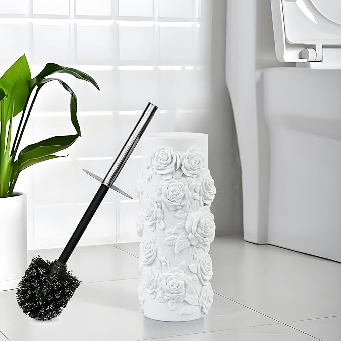 Toilet Brush and Holder Set for Bathroom Stylish and Durable Cleaning Tool with Modern Design Compact for Efficient Cleaning