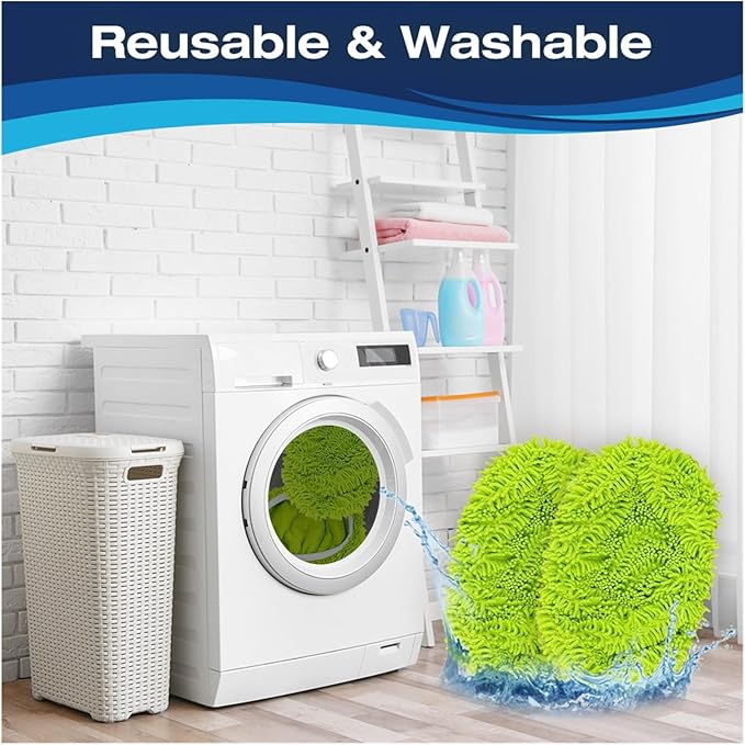 Reusable Mop Pads Compatible with  Microfiber Dry Sweeping Cloths Wet Refills 5 Pack