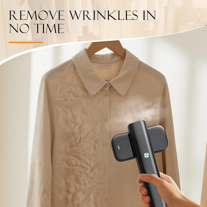 Steamer for Clothes Portable Handheld Garment Steamer for Fabric Wrinkles Remover 15s Fast Heat-up 90ml Water Tank with Heat-Resistant Gloves Convenient clothes steamer for Home Travel 2