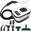 2500W Handheld Steam Cleaner 6-Speed Portable Steamer with Large Tank &amp 10 Accessories 10s Heat-Up steamer cleaning for Kitchen Bathroom Car Detailing Tile &amp Grout Cleaning