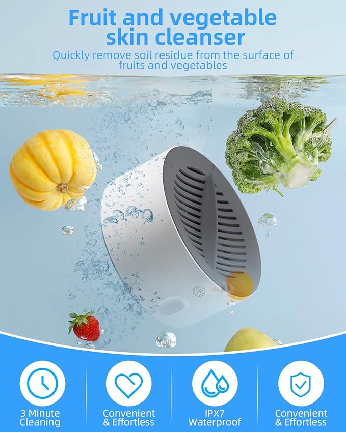Vegetable Cleaner &amp Home Wash| Advanced Electrolysis Purifier for Fresh Fruits Veggies &amp Seafood | Easy 3-Minute Clean | Compact &amp Stylish Kitchen Essential (1Pcs)