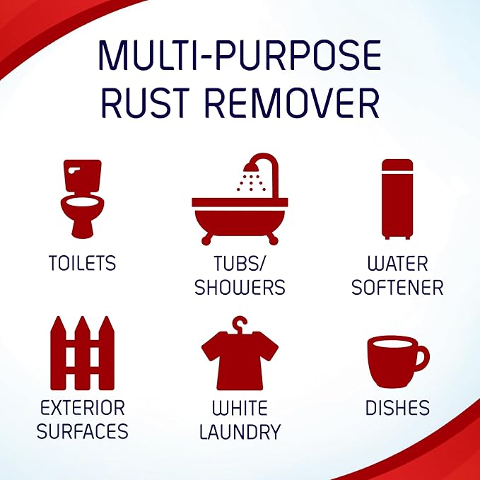 Iron OUT Rust Stain Remover Powder Remove Rust Stains In Bathrooms Kitchens Appliances Laundry And Outdoors 4.75 Pound Bottle