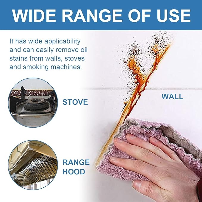 Kitchen Cleaning Effervescent Tablets 1 Tub - Multi-Purpose For Grease Removal On Stoves Range Hoods Walls(2PCS)