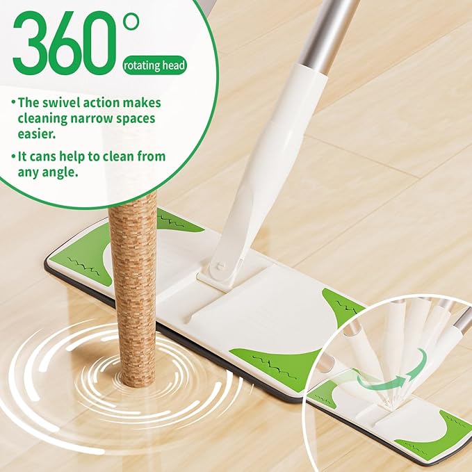 Sweeper 2-in-1 Dry + Wet Cleaning ToolProfessional Floor Mopping and Sweeping Kit Includes 1 Sweeper40 Dry Sweeping Cloths6 Wet Mopping Cloths