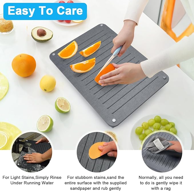 3Pcs Nesting Stone Drying Mat for Kitchen Counter Quick Drying Stone Dish Drying Mat with Non-Slip Feet Super Absorbent Heat Resistant Diatomaceous Earth Dish Drying Mat for Dishes Bottles-Linear