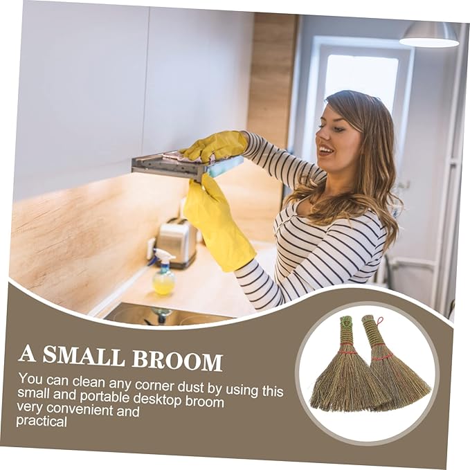 4sets Hand Duster Broom Small Broom Cleaning Brush Desk Sweeper 2pcs*4