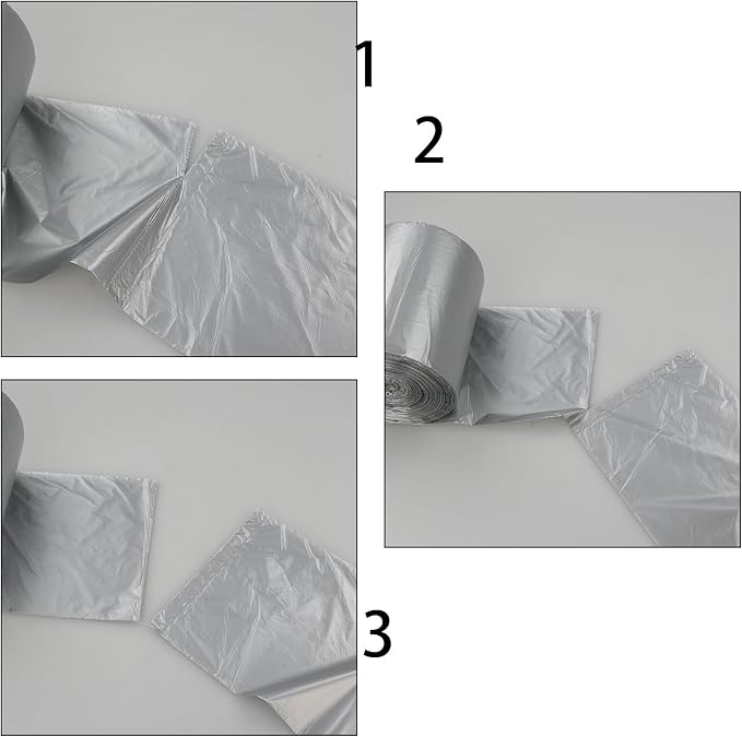 Anbers 8 Gallon Medium Garbage bags Grey 140 Counts
