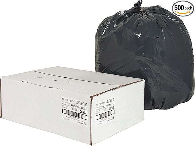 00988 Trash Can LinersRcycld16 Gal.85mil24-Inch x31-Inch500/BXBK
