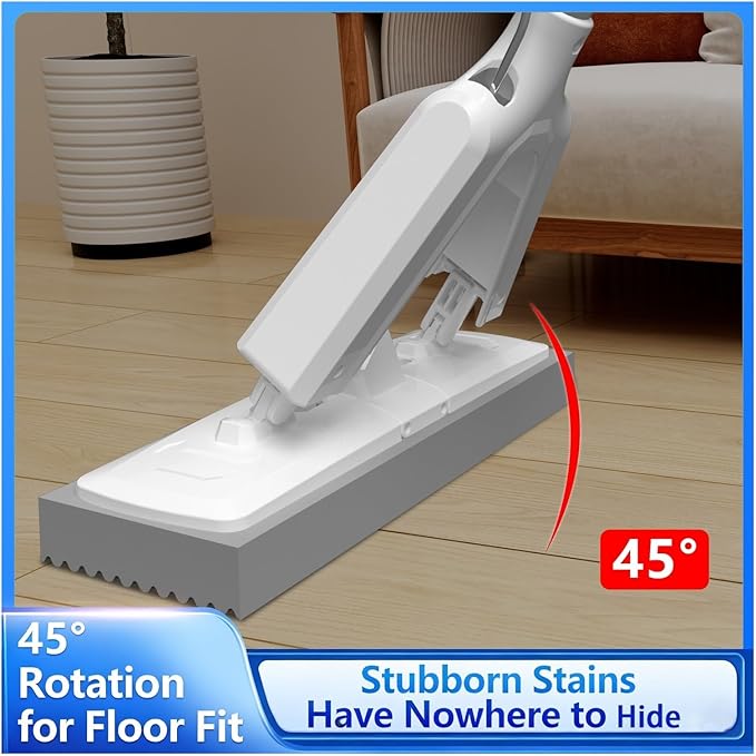 Squeezing Self-Draining Sponge Mop Water-Absorbing Roller Foam with Reusable Head Household Floor Cleaning Tool(Cover)
