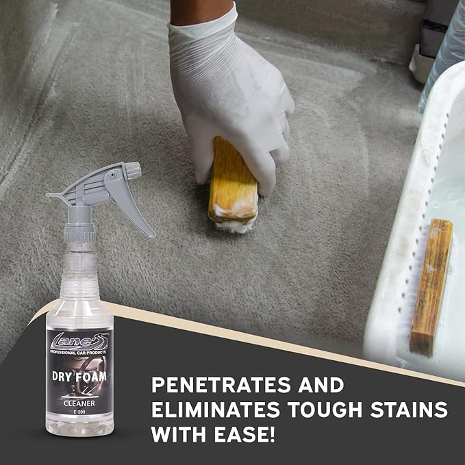 LANE'S Carpet Cleaner Spray- Carpet Cleaner Foam Removes Odor Fights Tough Dirt and Stains Professional Grade Cleaning Spray E-209-16 ounces