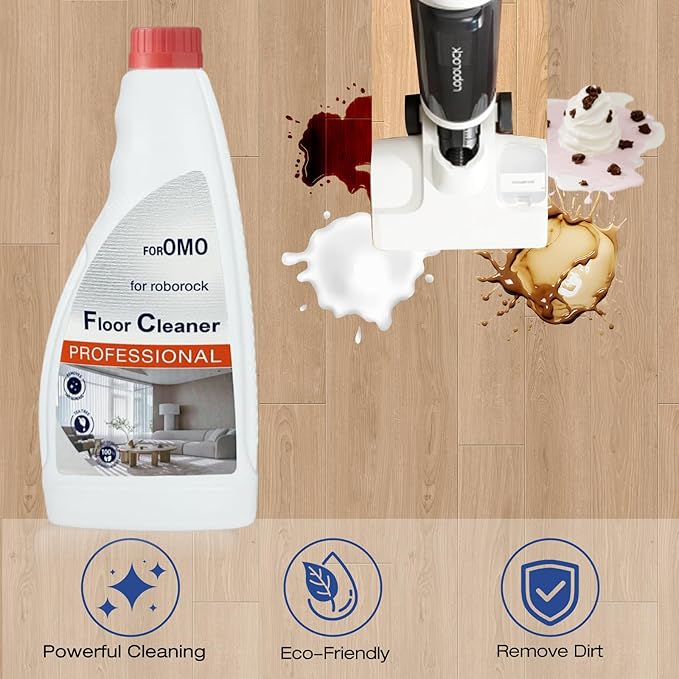 Floor Cleaning Solution Compatible With Roborock Robot Vacuum And Mop Cleaner Deep Cleans For Multiple Hard Floors Suitable With All Robot Vacuums With Mopping (2 Bottle)