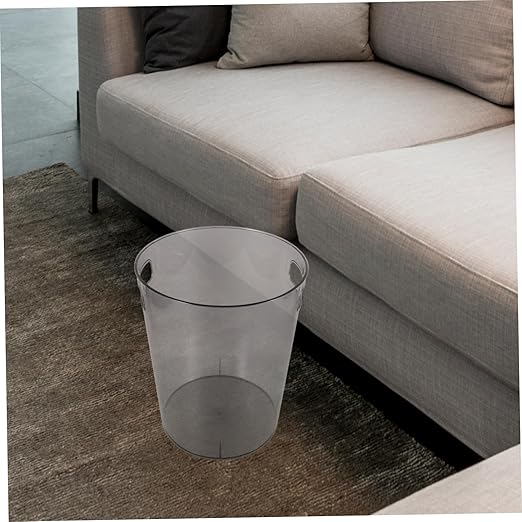 Portable Small Trash Can Round Plastic Wastebasket with Opening for Bedroom Kitchen Office Public Spaces Design for Easy Use and Convenience