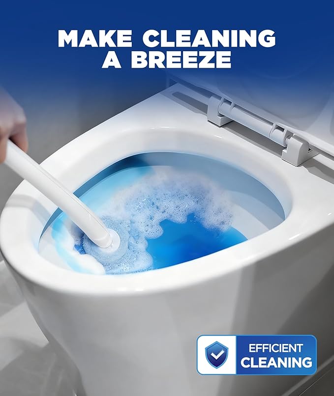 62 Count Toilet Wand Refills For Clorox Wand 3-Layer Brush Heads with Upgraded Toilet Bowl Cleaners For 99.9% Stains Removal