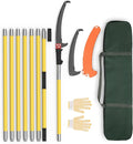Pole Saws for Tree Trimming 7.3-27 ft Extendable Tree Trimmers Long Handle Pruner Sharp Steel Blade and Scissors High Branches Trimming Tree Pruner Tree Saw (7.3-27 ft)