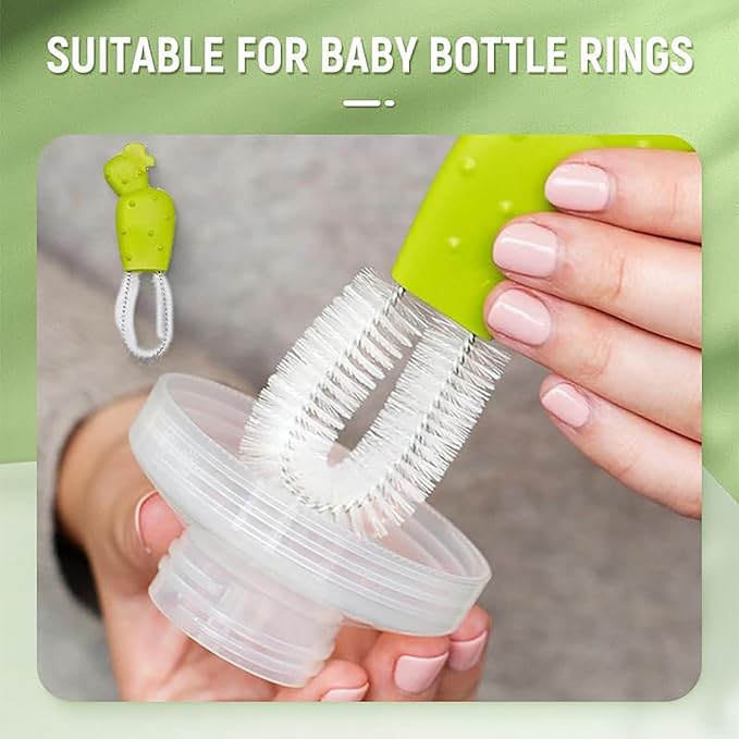 Cactus Bottle Brush Set Creative Cactus Cleaning Brush Set Multifunctional Cup Straw Brush Cactus Cleaning Brush - Includes Bottle Brush &amp Nipple Brush &amp Detail Brush &amp Straw Brush (1se