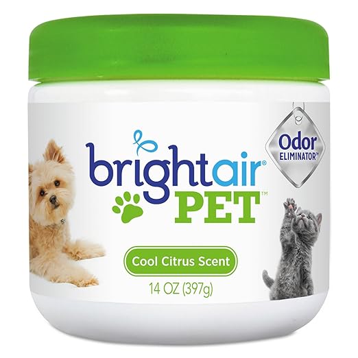 BRIGHT Air 900258 Pet Odor Eliminator Cool Citrus 14 oz Jar 14 fl. oz. 4.5 Height 7.75 Width (Pack of 6)
