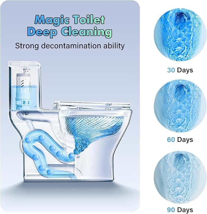 Crazy Clean Toilet Cleaner for bathroom: 3Pcs Toilets Cleaners Pro for Toilet Bowl Drop-in Tank Cleaning Eco-Friendly Powerful Stain &amp Odor Removal Safe for All Toilets Home &amp Travel
