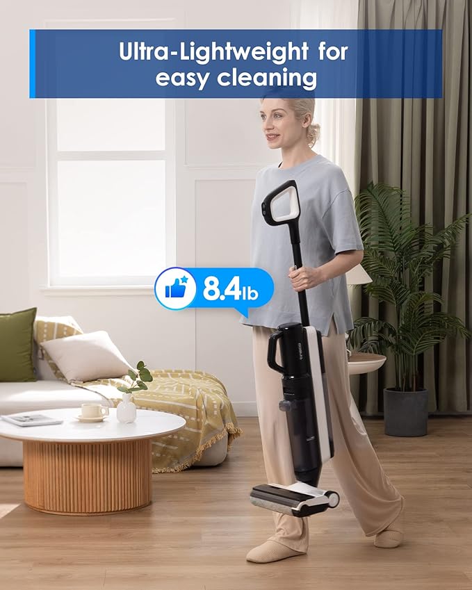 Tineco Smart Wet Dry Vacuum Cleaners Floor Cleaner Mop 2-in-1 Cordless Vacuum for Multi-Surface Lightweight and Handheld Floor ONE S5 Combo