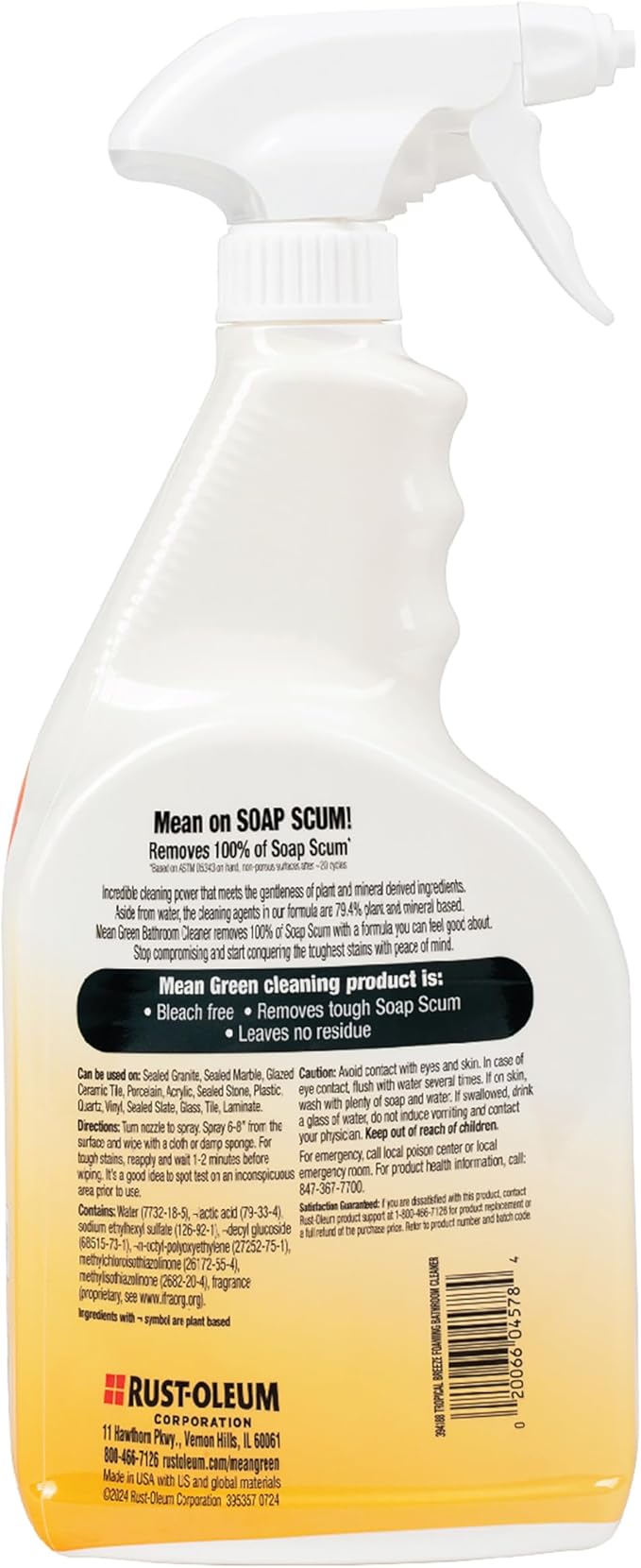 Mean Green Non-Concentrated Ready-to-Use Bathroom Cleaner Tropical Breeze 32 Ounce 6 Pack