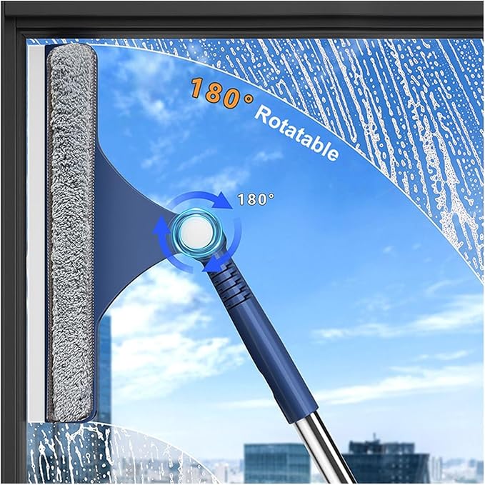 Glass Cleaning Tool Household Window Wiper Adjustable Long Handle