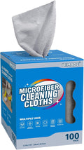 Microfiber Cleaning Cloth 100 Sheets Microfiber Towels for Cars Commercial Grade Washcloths Lint-Free Bulk Shop Towel Cleaning Rags for Mechanic Restaurant Garage Housekeeping 11x 9 Grey