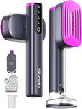 Travel Steamer for Clothes with 2 Water Tanks (180 ml and 100 ml) Fast Heating 24g/min Strong Steam Mini Clothes irons LED Touch Display Dry Ironing 1200W Portable Steamer ＆ Iron 2 In 1 HUISE