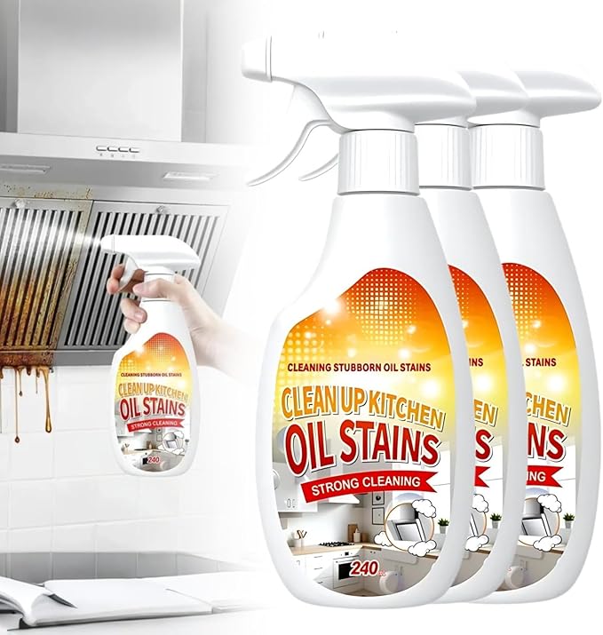 Heavy Duty Degreaser Spray Multipurpose Foam Cleaner for Kitchen Oven Grill &amp Stovetop Powerful Oil Stain Remover for Restaurants &amp Home Chefs No-Rinse Non-Toxic Formula (3)