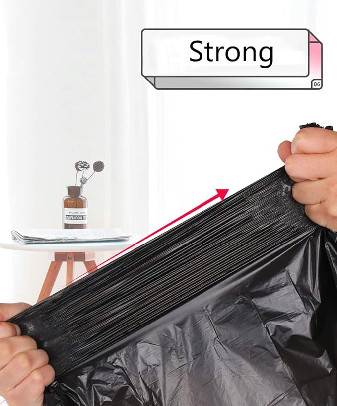 Black Trash BagGereen 9-12 Gallon Tall Kitchen Trash bag Garbage Bag Trash Can Liner (9-12 Gallon(100 Count) Black)
