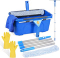 Professional Window Cleaning Kit Window Washing Kit with 3 Gallon Bucket 14-Inch Squeegee &amp 15-Inch Scrubber 61-Inch Extendable Pole Window Cleaning Equipment for Home &amp Commercial Use