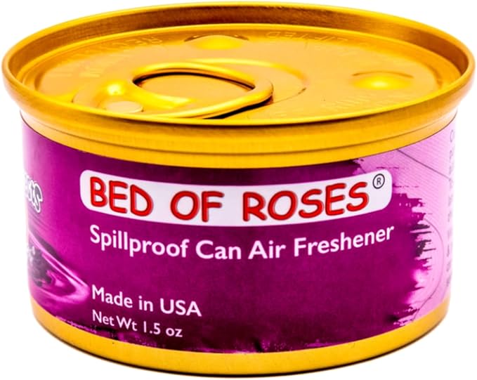 Blunteffects CAN AIR-FRESHENER | Spill-proof | Odor Eliminator Essential | 100% Concentrated | pure oil long lasting | cars | home | office | small spaces | 1.5 Oz | (bed of roses 4 Pack)