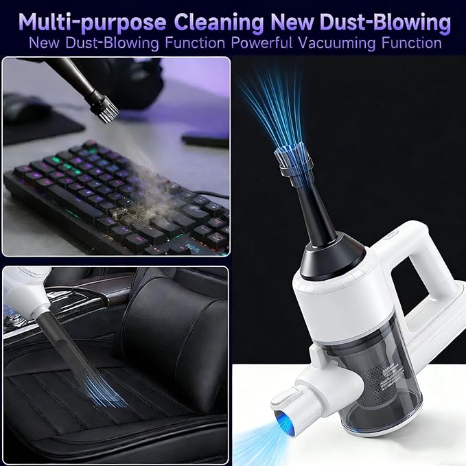 2026 Cordless Vacuum Cleaner with Mop Function|1.5L Dust Cup Washable HEPA Filter| Lightweight 4.27lbs Stick Vacuum for Hard Floors/Tiles + Blower Function Water Tank &amp Mop Pads