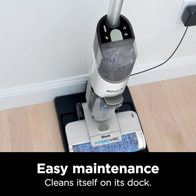 Shark AW302 HydroVac Cordless Pro XL 3-in-1 Vacuum Mop &amp Self-Cleaning System with 2 Brushrolls &amp 2 Solutions for Multi-Surface Cleaning for Hardwood Tile Area Rug &amp More Tea Green