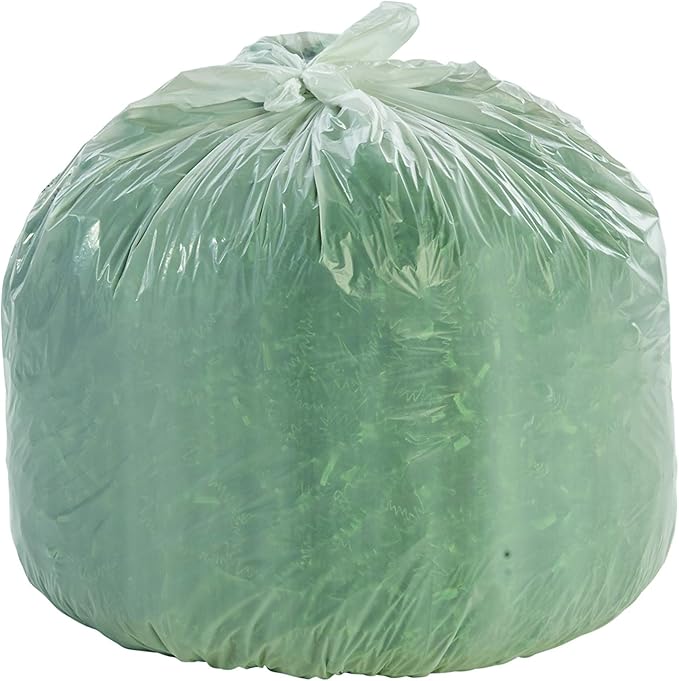 Stout by Envision 13 Gallon 24 x 30 Controlled Life-Cycle Plastic Trash Bags 120 Bags Per Case White Made in America (G2430W70)