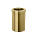 Gatco Small Bathroom Trash Can with Lid Round 3 Gallon Stainless Steel Wastebasket Under Sink Brushed Brass for Bathroom Bedroom Office (1910B)