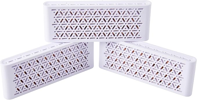 Unscented Refrigerator Deodorizer Lasts 10 Years Superior to Baking Soda &amp Charcoal Odor Eliminator for Fridge Room Office Car | 3 pcs