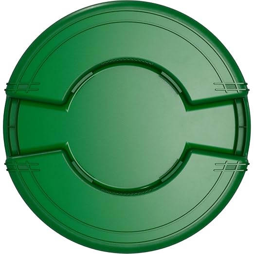 SPARTA Bronco 20 Gallon Trash Can Thick Polyethylene Bin NSF Certified Waste Container with Top Handles Bottom Handholds Reinforced Base and Stackable LLDPE 20 Gallon Green