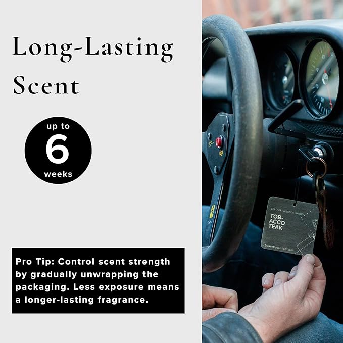 Geotanical Car Air Fresheners Variety Pack of 6 (3 Black Coral Tide 3 Tobacco Teak)