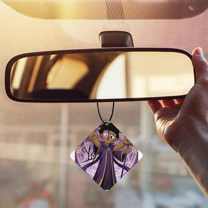 5PCS Car Air Freshener Hanging Personalized Double Sided Wizard Car Fresheners Long Lasting New Cars Scents Cute Automotive Freshies for Closets Drawers (tea)