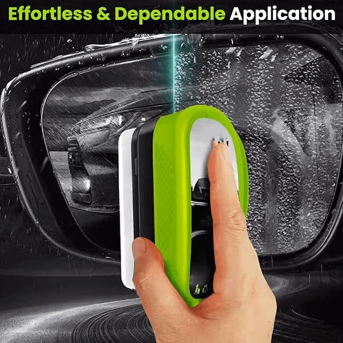 Clear Vision Glass Cleaner Windshield Cleaner 2025 Upgrade 2.0 Glass Cleaner Reusable Rain and Fog Cleaning Glass Brush (1 Green)