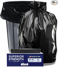 Plasticplace 95-96 Gallon Trash Bags │ 2.0 Mil │ Black Heavy Duty Garbage Can Liners │ 61” x 68” (50 Count)