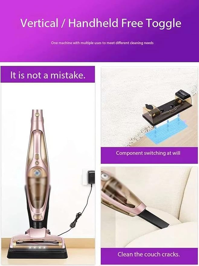 Scrubber Wireless Suction and Drag All-in-one Machine Self-propelled Function Front LED Lighting Charging and Storage Household Handheld Scrubber