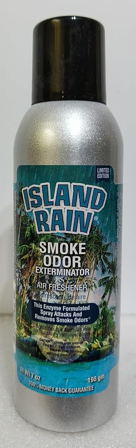Smoke Odor Exterminator 198 gm/ 7 oz Large Spray Clothesline Fresh Set of Four Cans. Assortment (4) Includes Clothesline Fresh Island Rain Mesmereyes &amp Lavender With Chamomile.