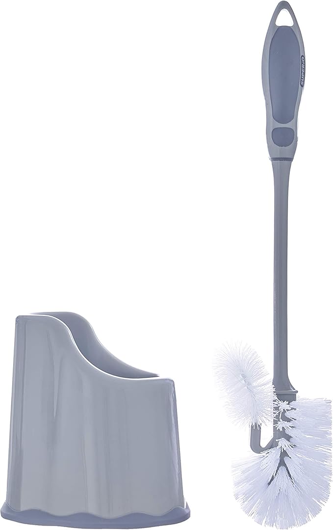 Superio Toilet Brush and Holder (1 Pack) Toilet Scrubber Bowl Cleaner Brushes Wand Toilets Brush with Holder Caddy Bathroom Cleaning Brush Bowl Brush Set