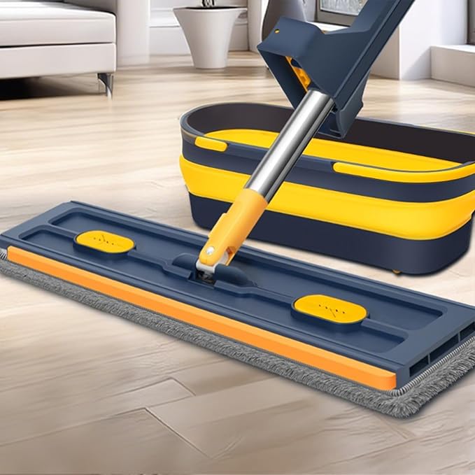 Flat Floor Mop - Household Cleaning Tool - Large 360° Rotatable Flat Mop for Home Living Room Bedroom Carpet Tile Hardwood Kitchen Garage Apartment Dormitory