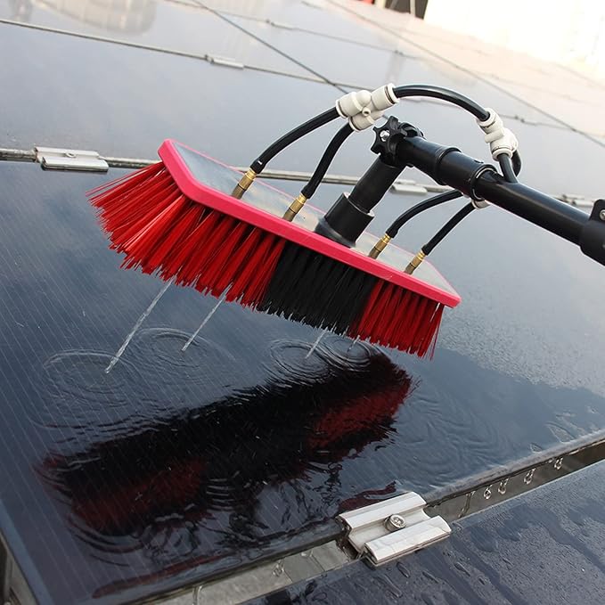 Window Cleaning Pole Window Cleaning Brush Equipment Water/Hose Fed Pole Photovoltaic and Solar Panels Cleaner Kit6M/20FT