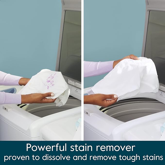 Grove Co. Laundry Detergent Sheets Power Clean Dissolving Washer Sheets (2 Pack - 64 Loads) Tough Stain Remover Unscented Free &amp Clear Formula